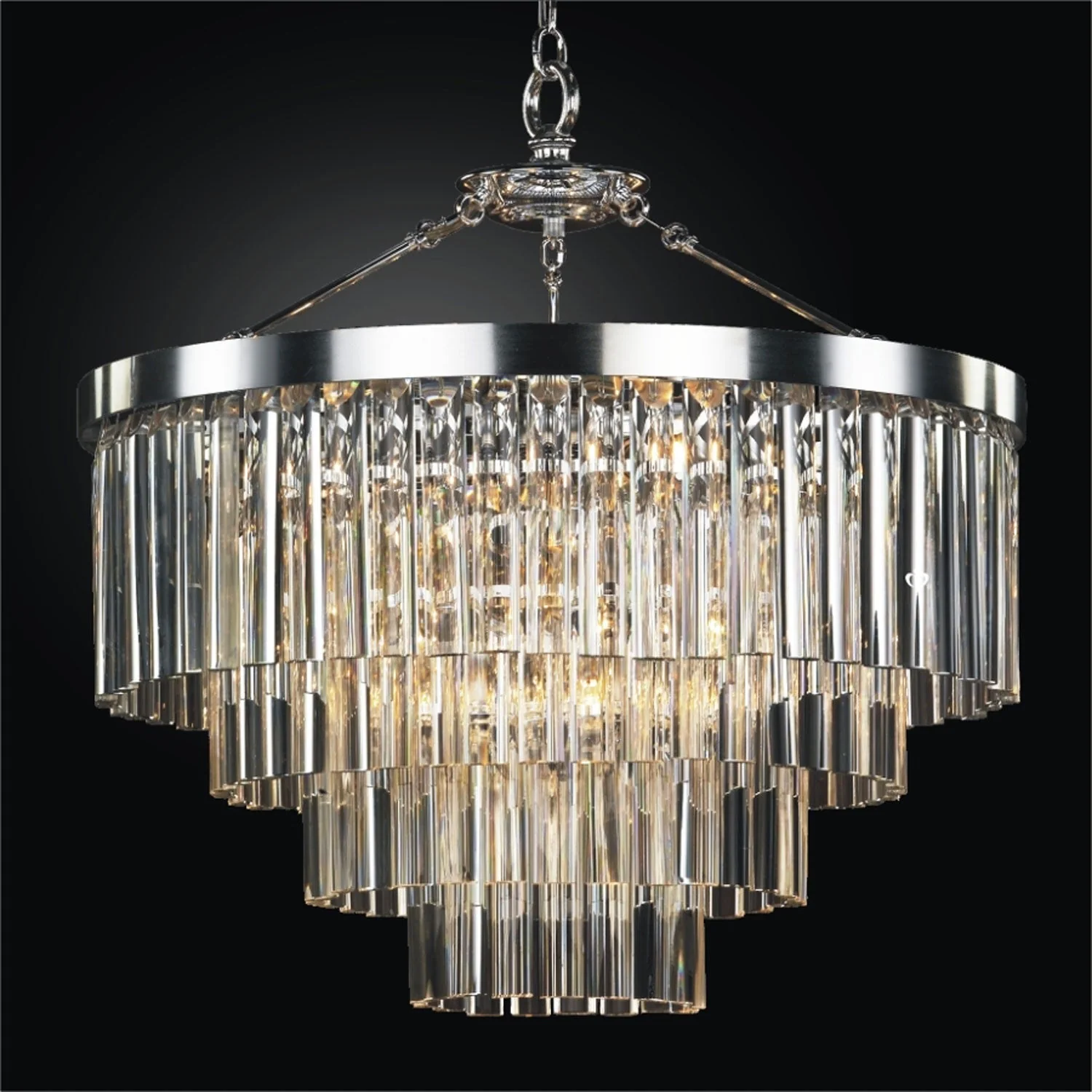 GLOW Lighting Wind Chime 28-Inch Convertible Chandelier - Image 1