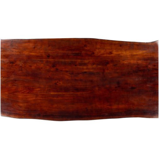 Surya Stavanger Modern Wood Dining Table With Black Metal Base - Image 2
