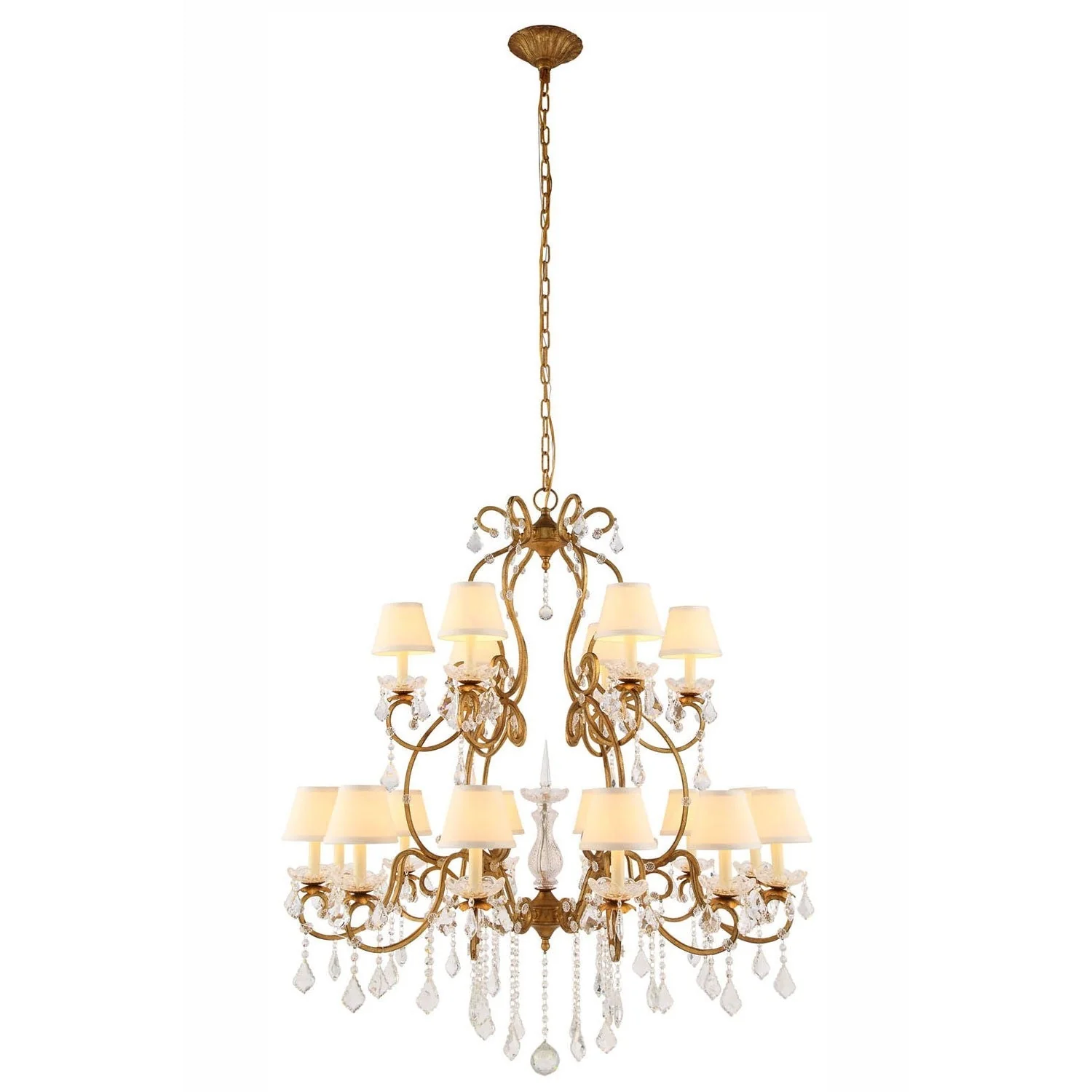 Diana Golden Iron 18-Light Chandelier - Image 1