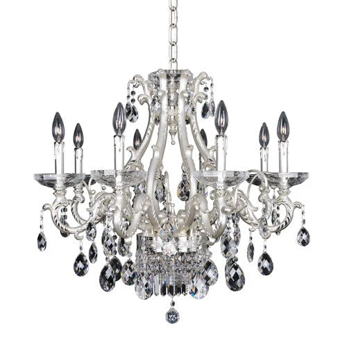 Rossi Two-Tone Silver 10-Light Chandelier with Firenze Clear Crystal - Image 1