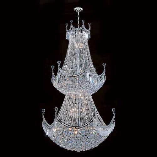 Empire 36-Light Chrome Finish with Clear-Crystals Chandelier - Image 1
