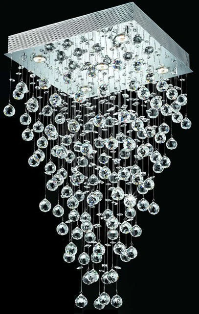 5 light Galactic Crystal Chandelier with chrome base - Image 1