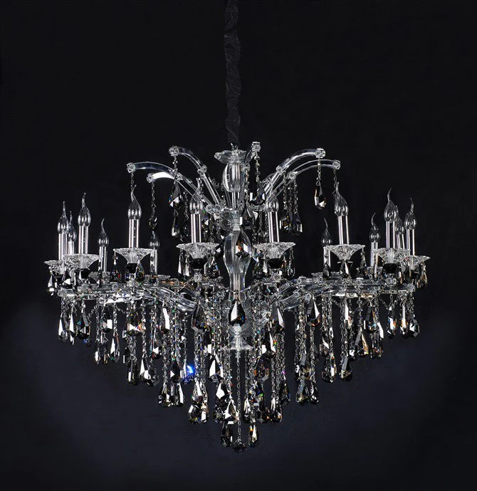 Polished chrome 16 Light traditional crystal Chandelier - Image 1