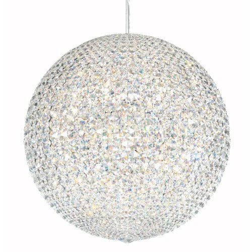 Stainless Steel 30-Light Clear Spectra Crystal Pendant Light, 24W x 24H x 24D - Image 1