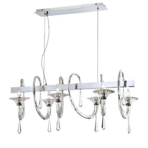 Shiraz Chrome Six Light Linear Pendant - Image 1