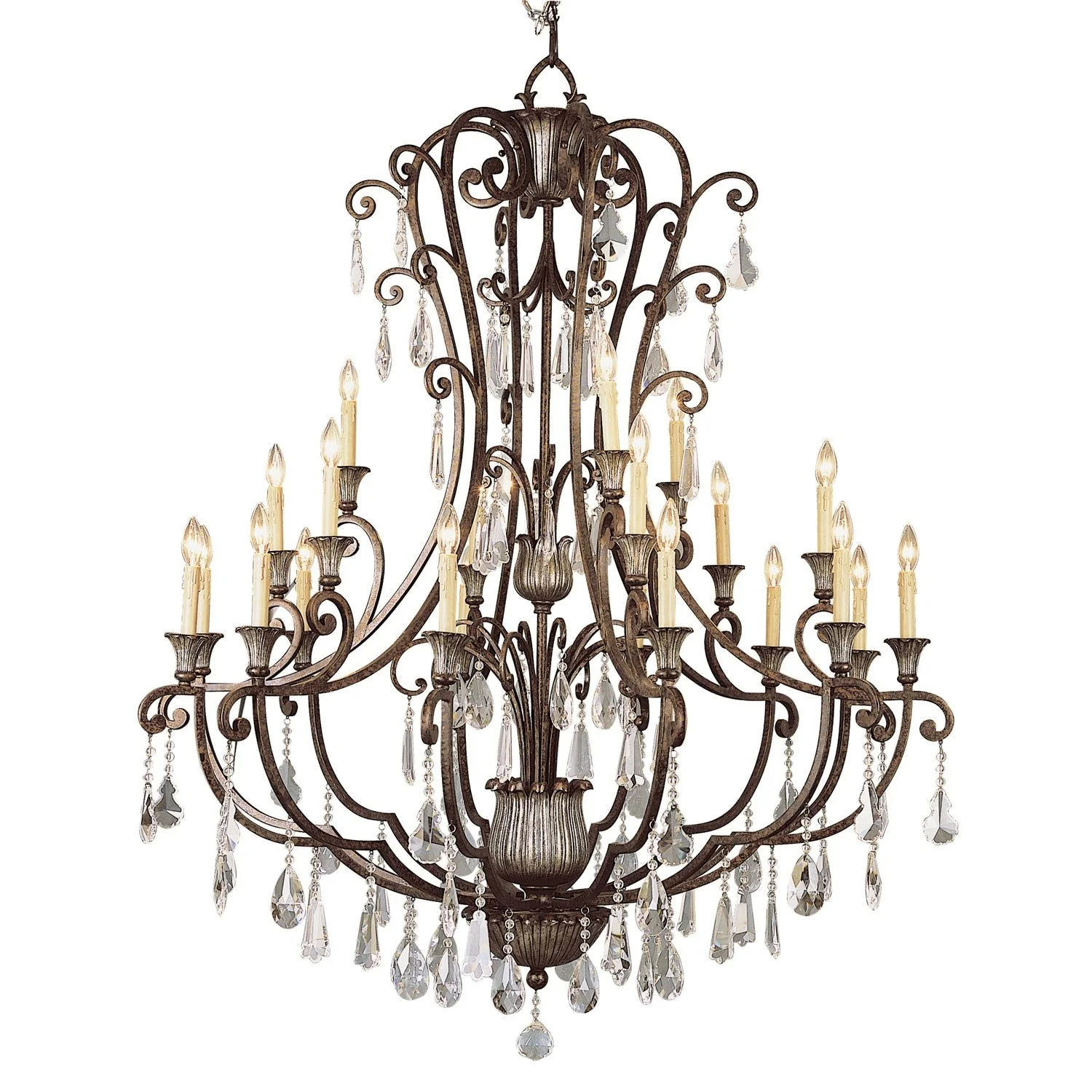 Globe Lighting Crystal Flair Twenty-One Light Crystal Chandelier with Crystal - Image 1