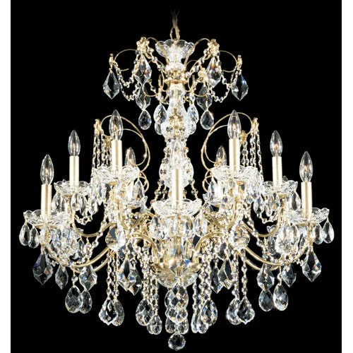 12-Light Clear Heritage Handcut Crystal Chandelier, 30W x 29.5H x 30D - Image 1