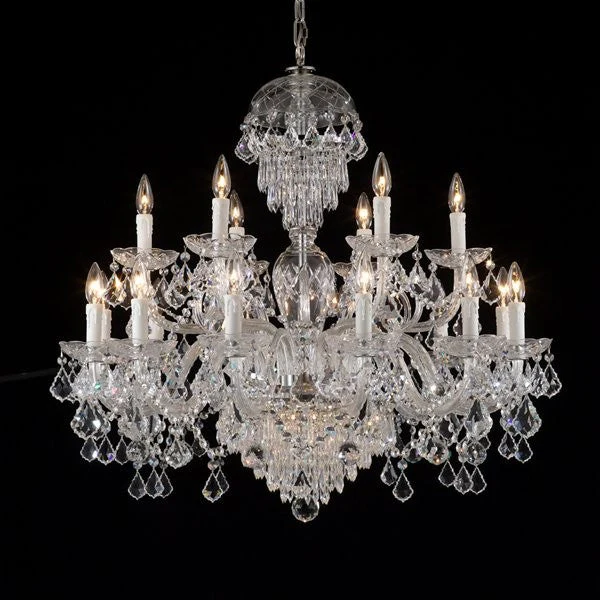 Polished chrome 20 Light traditional crystal Chandelier - Image 1