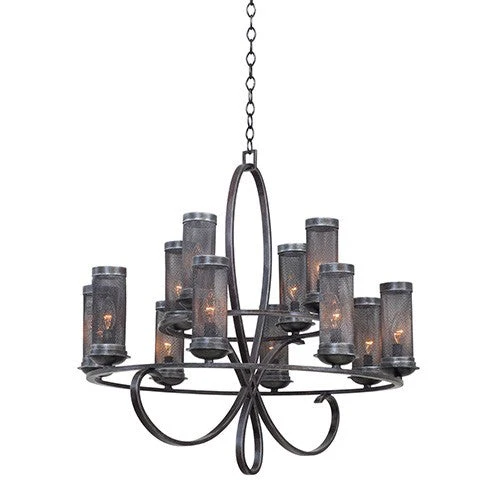 Delancy Vintage Iron 12-Light Chandelier - Image 1