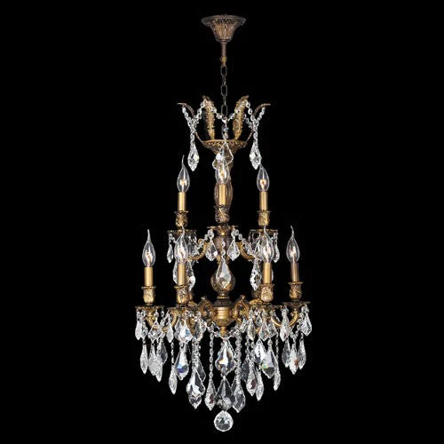 20-Light Antique Bronze Finish with Clear-Crystals Chandelier - Image 1