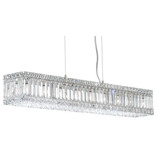 Stainless Steel Nine-Light Clear Spectra Crystal Pendant Light, 35.5W x 5H x 35.5D - Image 1