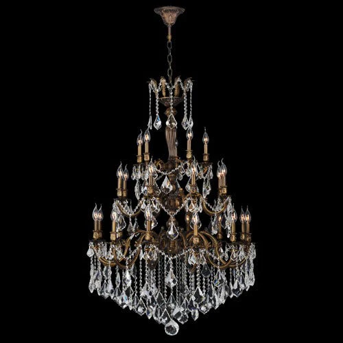 Corp Versailles 25-Light Antique Bronze Finish with Clear-Crystals Chandelier - Image 1