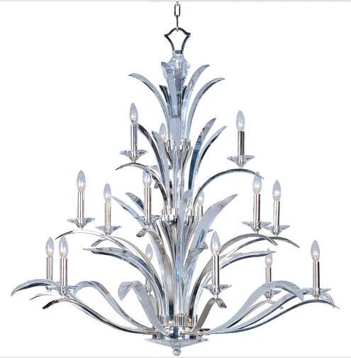 Silver Fifteen-Light Chandelier - Image 1