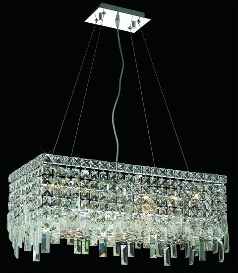 6 Light contemporary crystal chandelier Chrome plated - Image 1