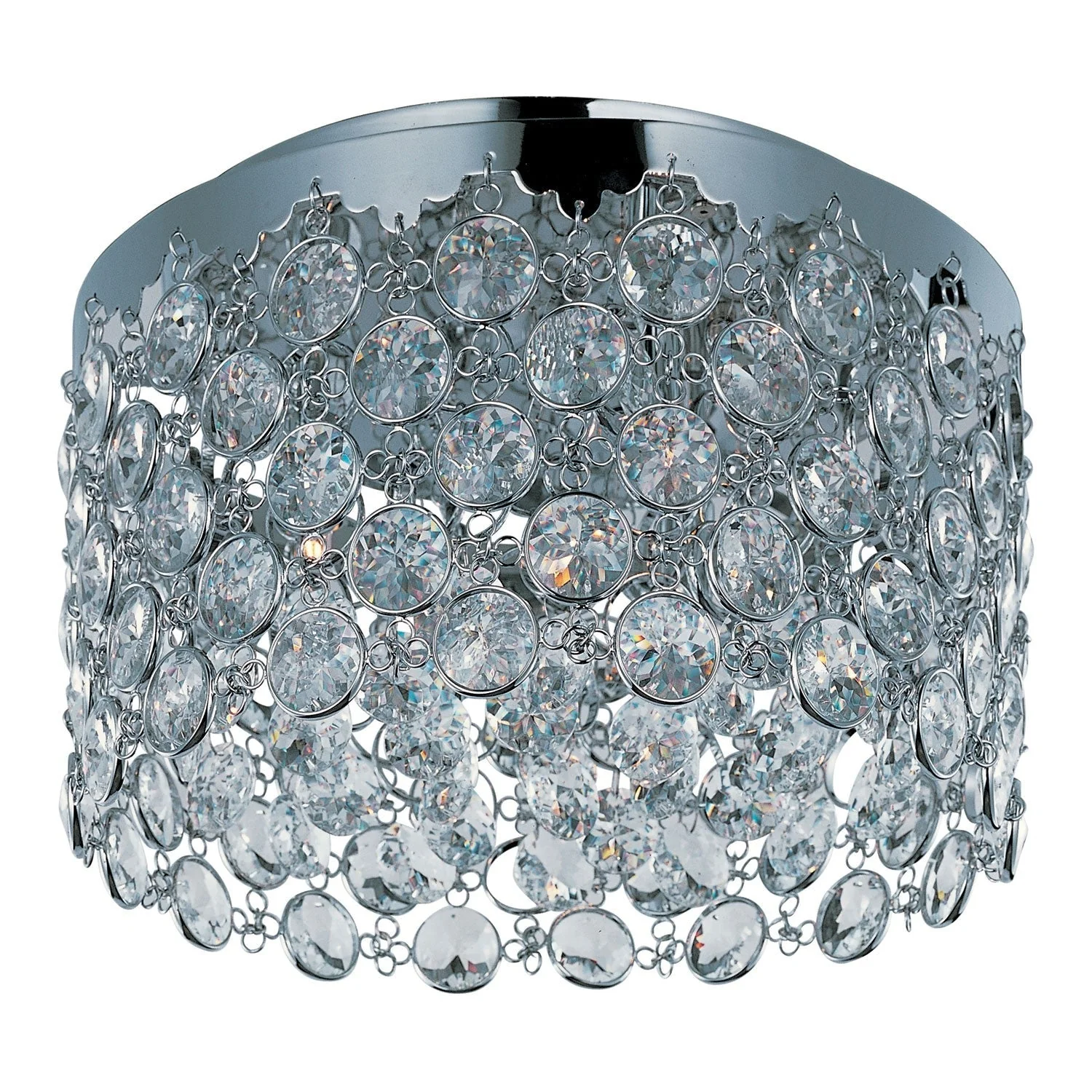 ET2 Dazzle Polished Chrome Four-Light 15-Inch Flushmount - Image 1