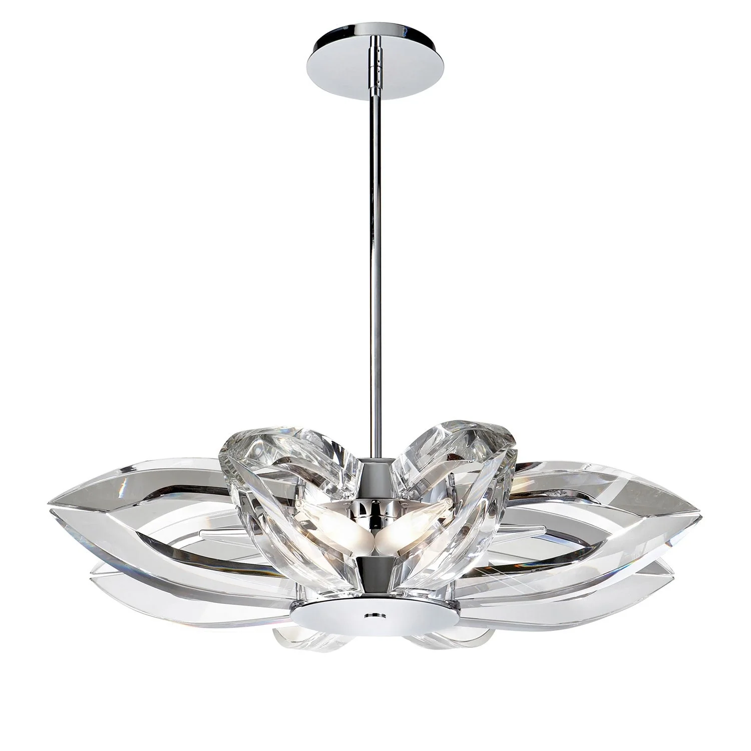 Chrome Eight-Light Pendant - Image 1