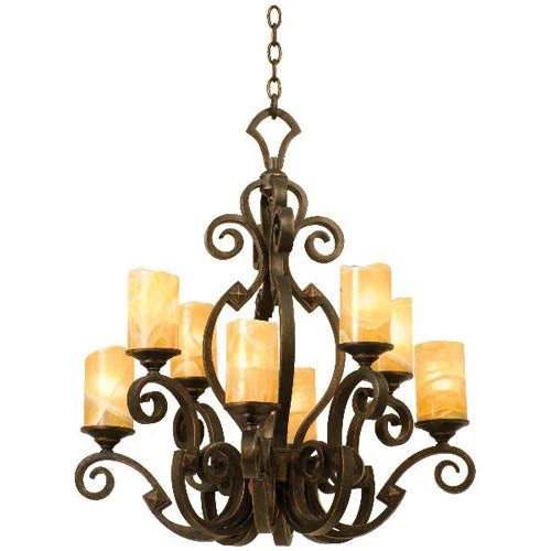 Copper Eight-Light Chandelier - Image 1