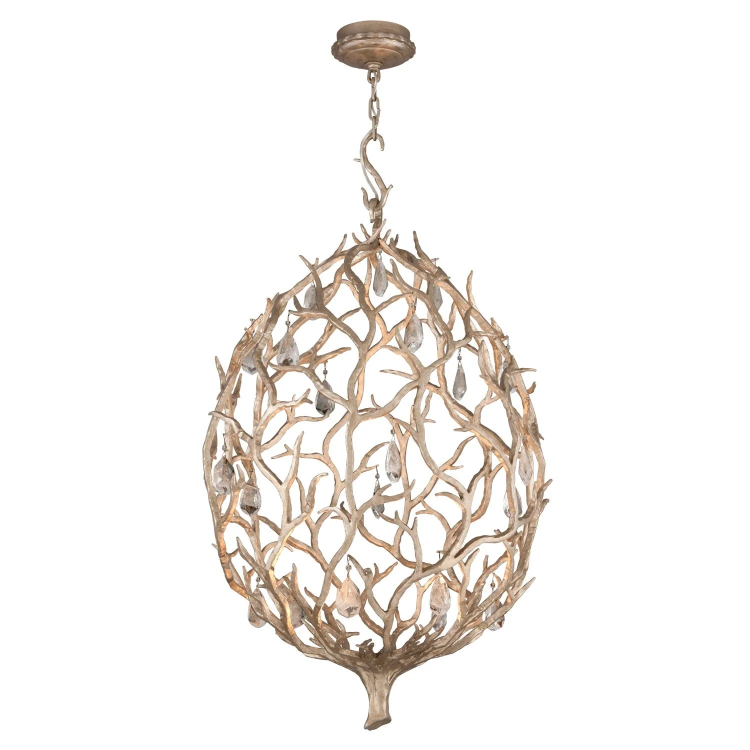 Silver Leaf 26-Inch One-Light LED Pendant - Image 1