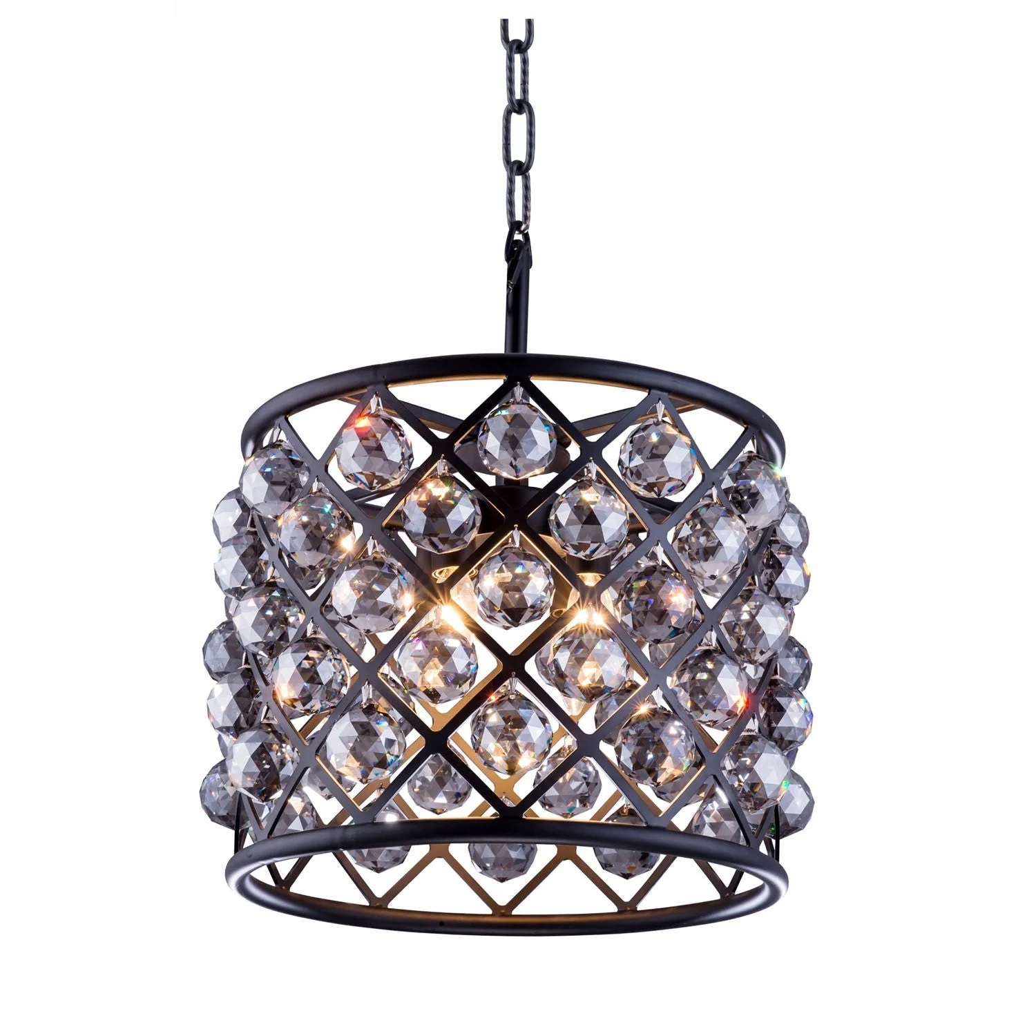 Madison Mocha Brown Four-Light Pendant with Royal Cut Silver Shade Crystals - Image 1