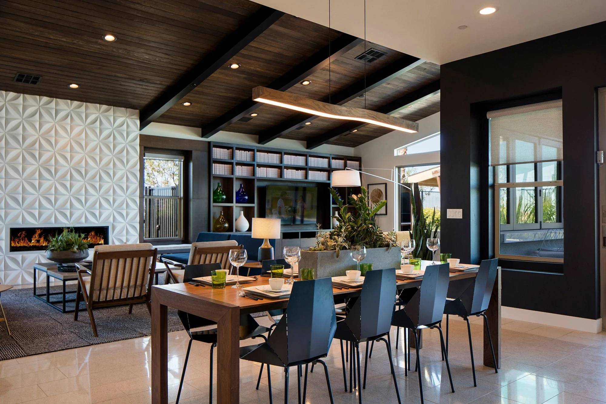 Camur 60" Wide Frost Accented Walnut 2700K P2 LED Linear Pendant - Image 1