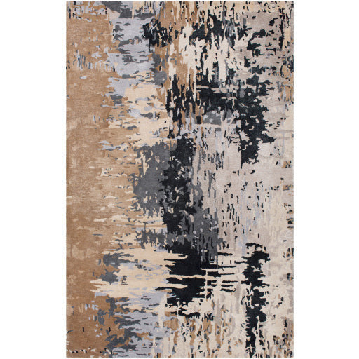 Surya Rugs Banshee Collection Charcoal, Beige, Black, Brown & Gray Area Rug BAN-3399 - Image 1