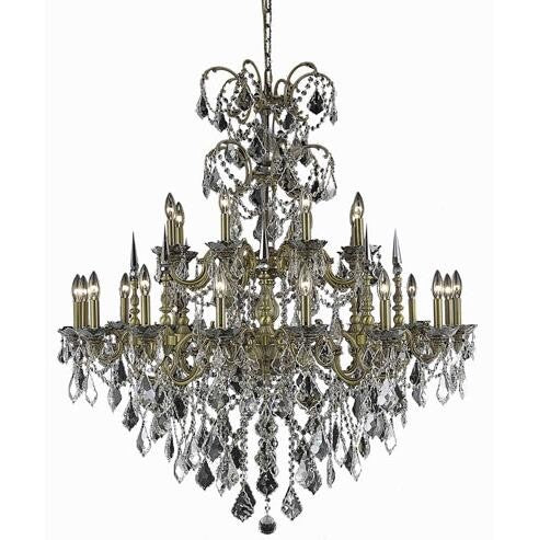 Gold Twenty-Four Light Chandelier with Clear Royal Cut Crystals - Image 1