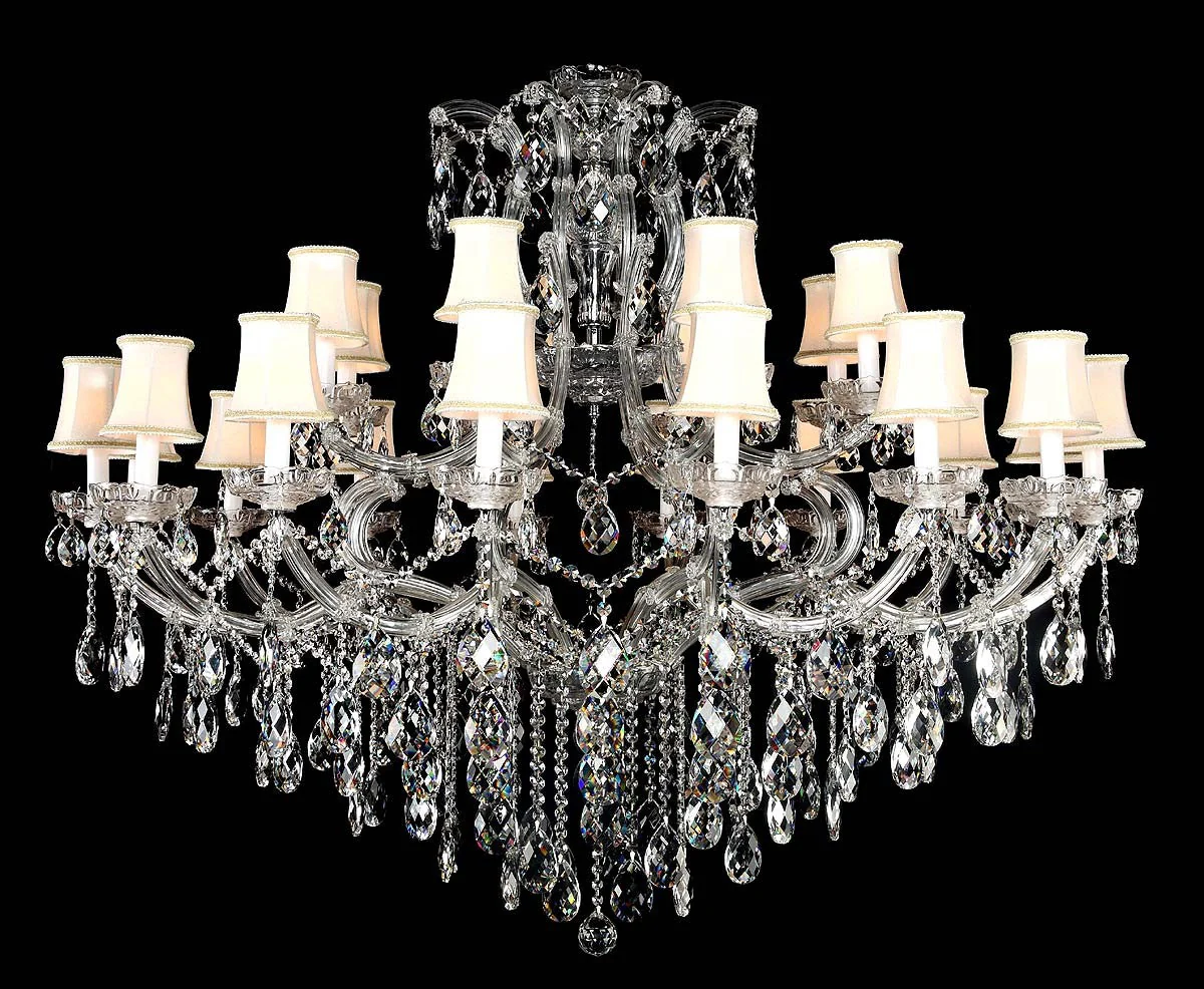 24 Lights Maria Theresa crystal chandelier dressed with clear crystal - Image 1