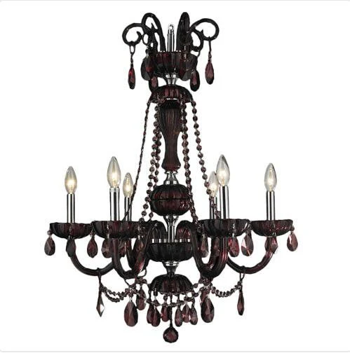 Polished Chrome Six-Light Chandelier - Image 1