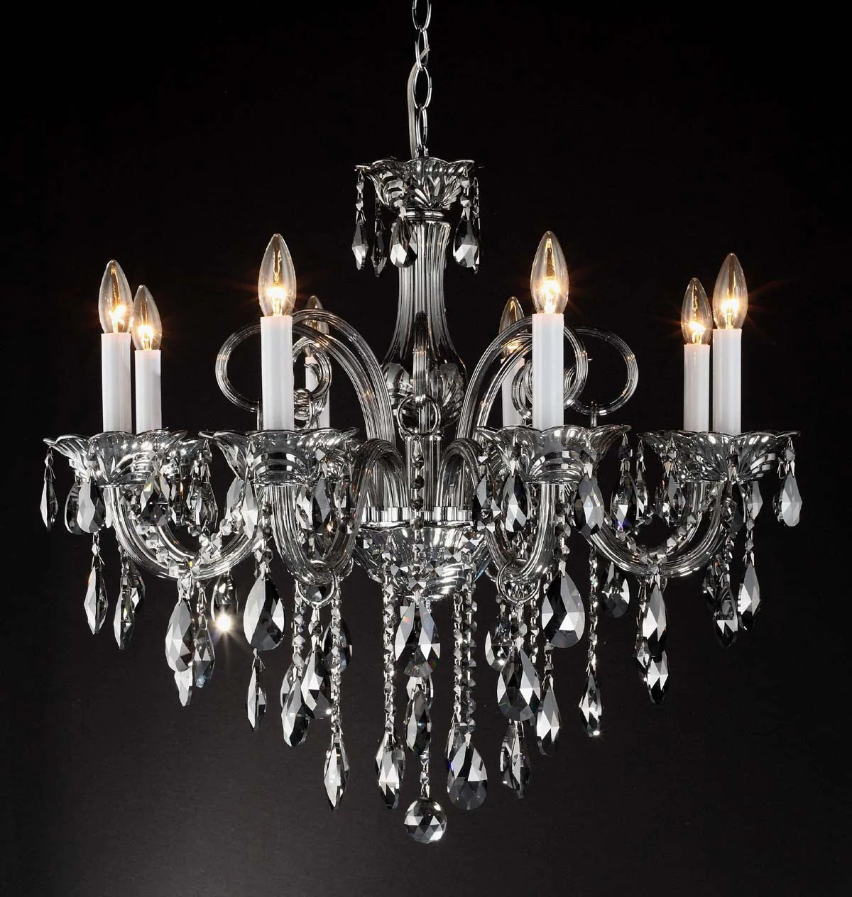Smoke Gray 8 Lights Bohemian Crystal chandelier - Image 1