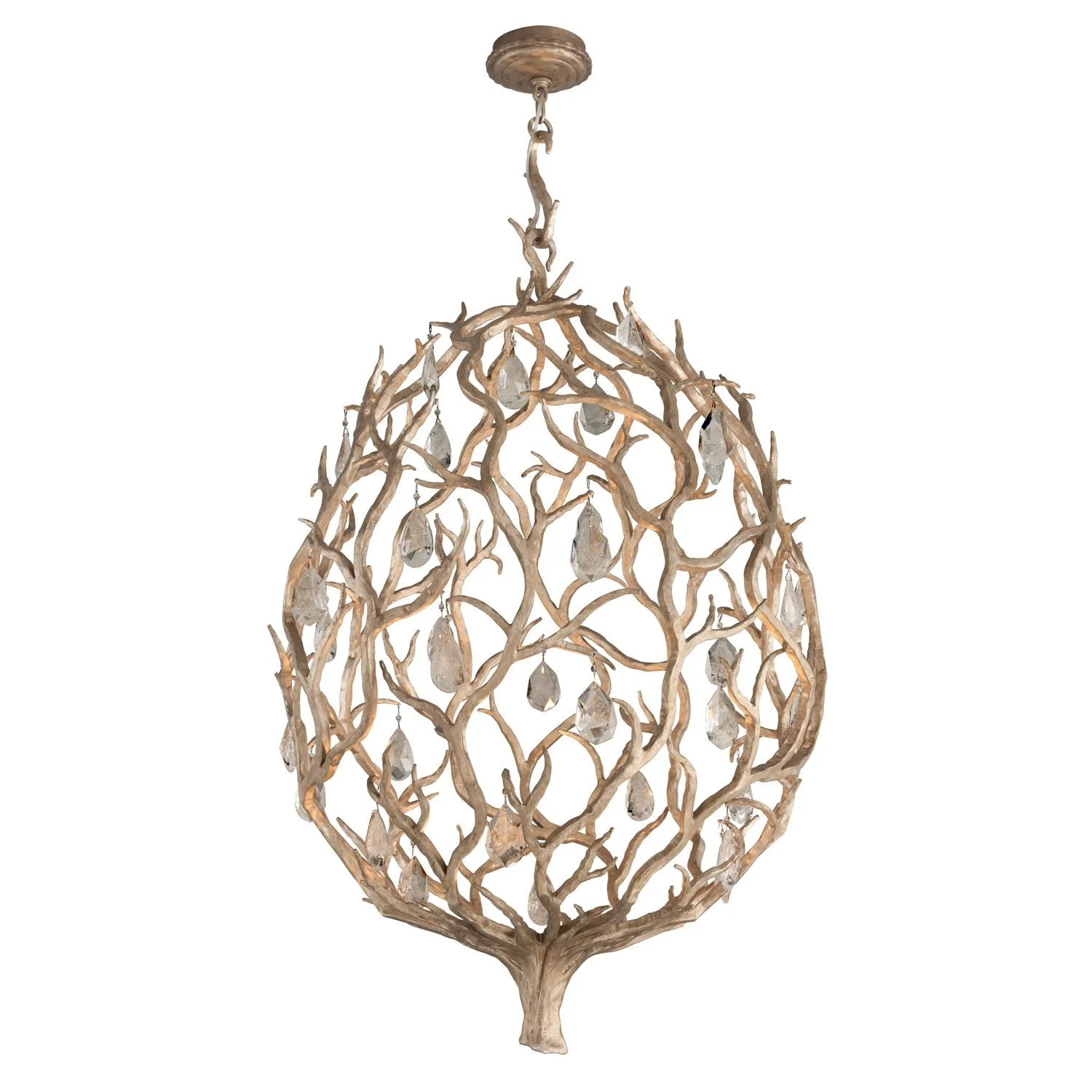 Silver Leaf 32-Inch One-Light LED Pendant - Image 1