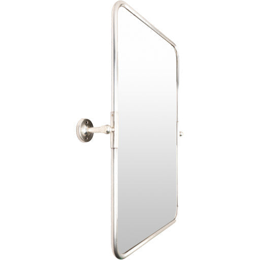 Surya Wall Decor & Mirrors Burnish Modern Bathroom Wall Mirror Silver Finish BUN-001 Multiple Sizes Available - Image 3