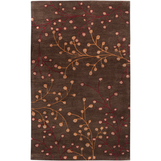 Surya Rugs Athena Collection Dark Brown, Burgundy & Brown Area Rug ATH-5052 - Image 2