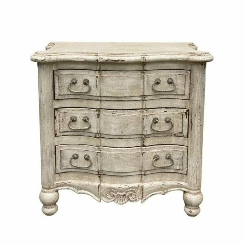 Casa Bonita Peruvian Hand-Painted Carved Wood Sophie Nightstand - Image 1