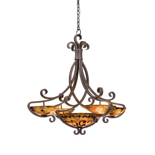Copper Eleven-Light Chandelier - Image 1