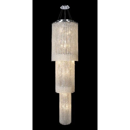 Corp Prism 18-Light Chrome Finish with Clear-Crystals Chandelier 3 Tiers - Image 1