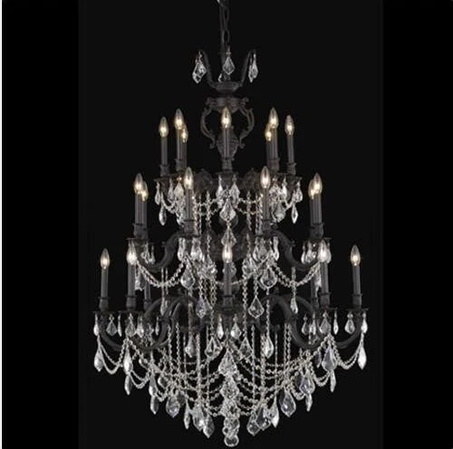 Bronze Twenty-Four Light Chandelier with Golden Shadow/Champagne Royal Cut Crystals - Image 1