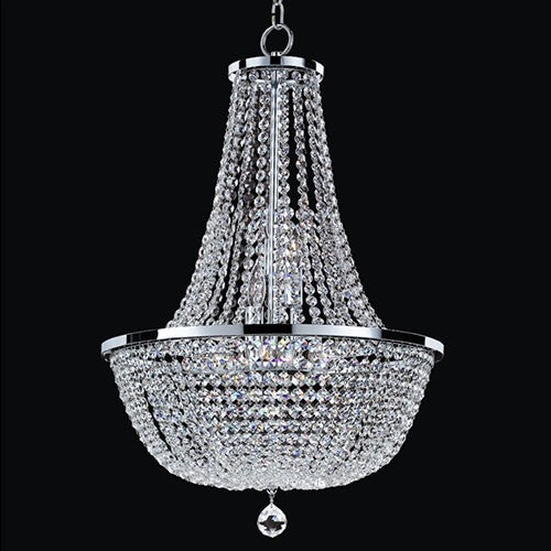 Silver Pearl Nine-Light Chandelier with Signature Crystal - Image 1