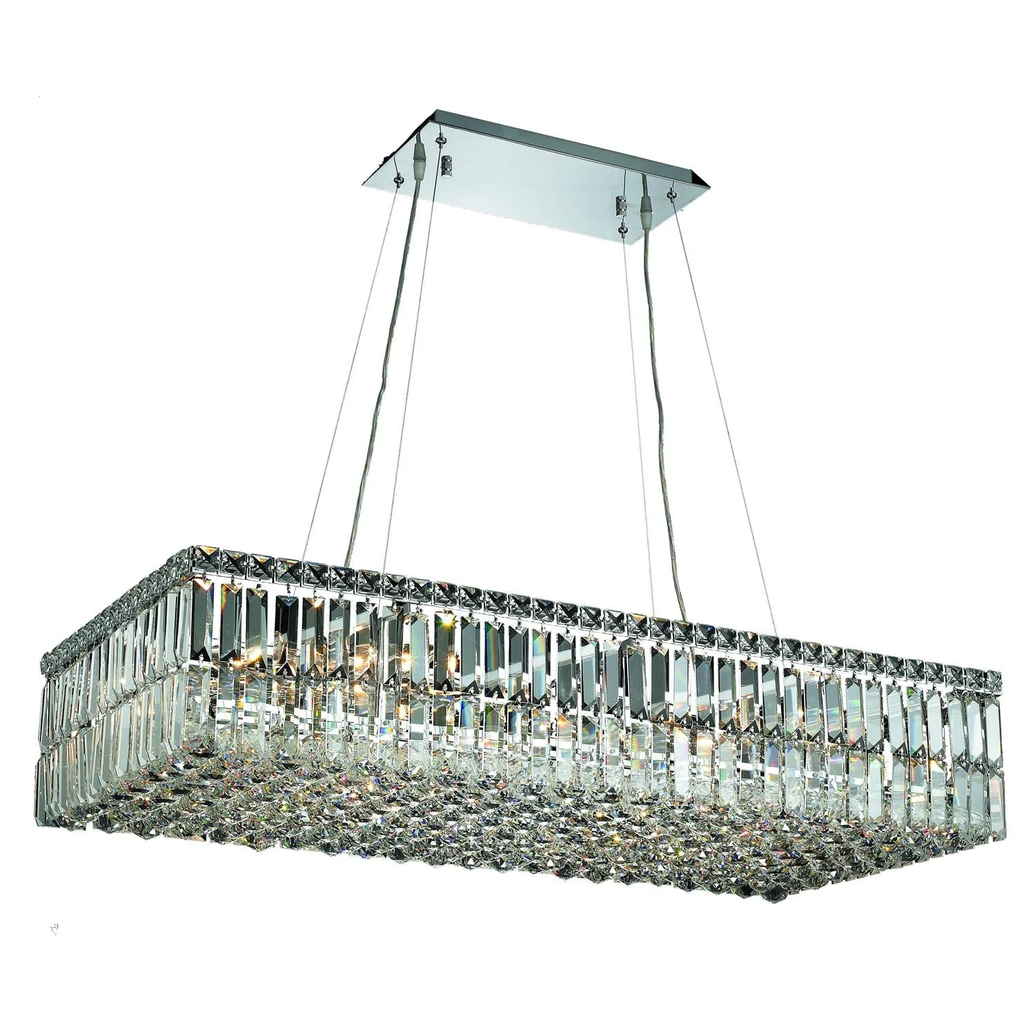Maxim Chrome Sixteen-Light 18-Inch Pendant with Royal Cut Clear Crystal - Image 1