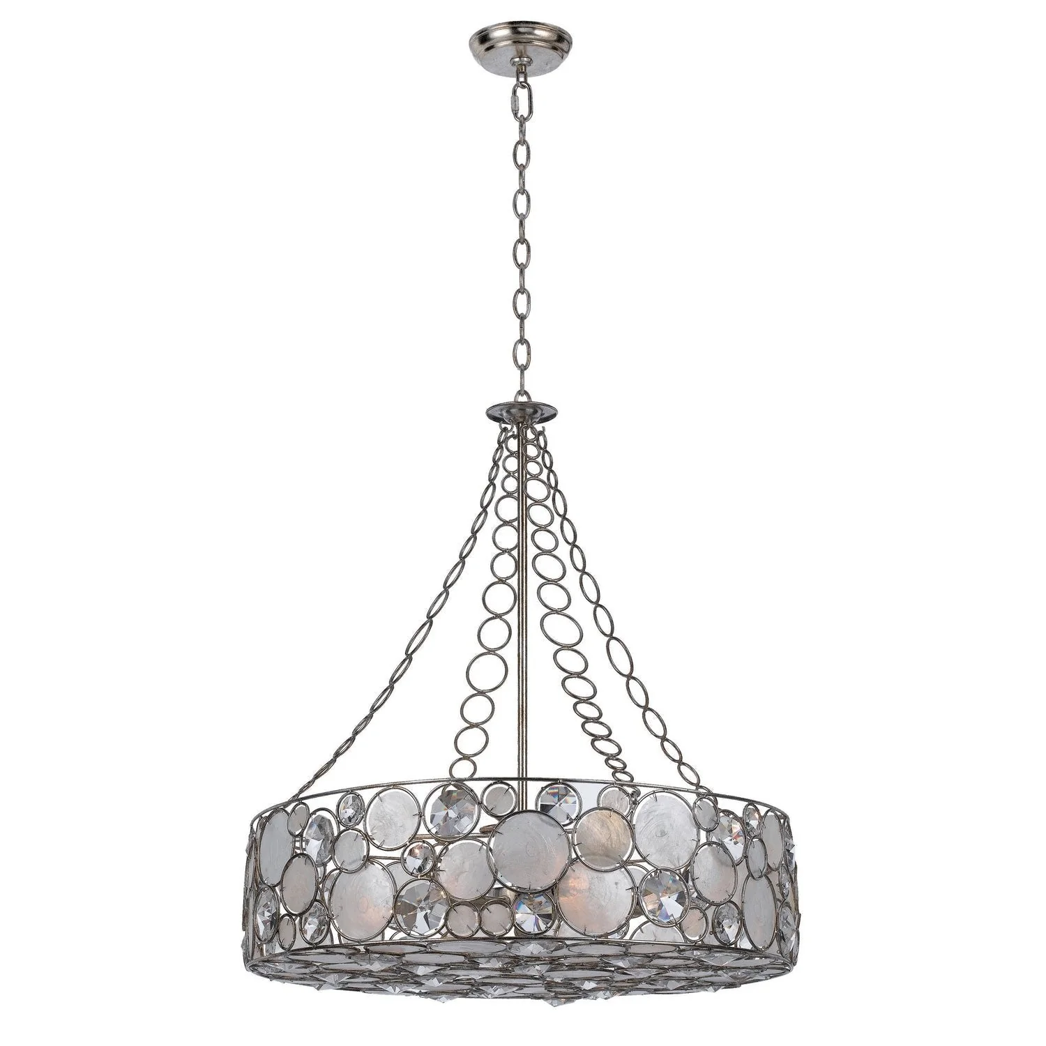 Group Palla Antique Sliver Eight-Light Pendant - Image 1