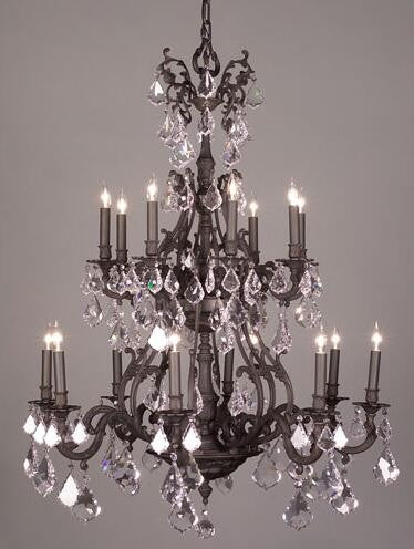 Bronze Sixteen-Light Chandelier - Image 1
