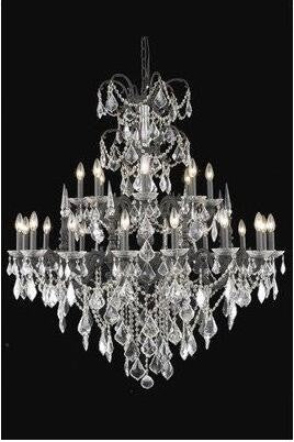 Bronze Twenty-Four Light Chandelier with Clear Royal Cut - Image 1