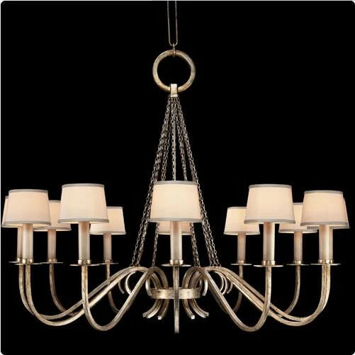 12-Light Chandelier in Platinized Silver Finish - Image 1