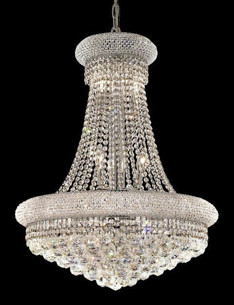 14 Lights Crystal chandelier dress with crystal ball in chrome finish - Image 1