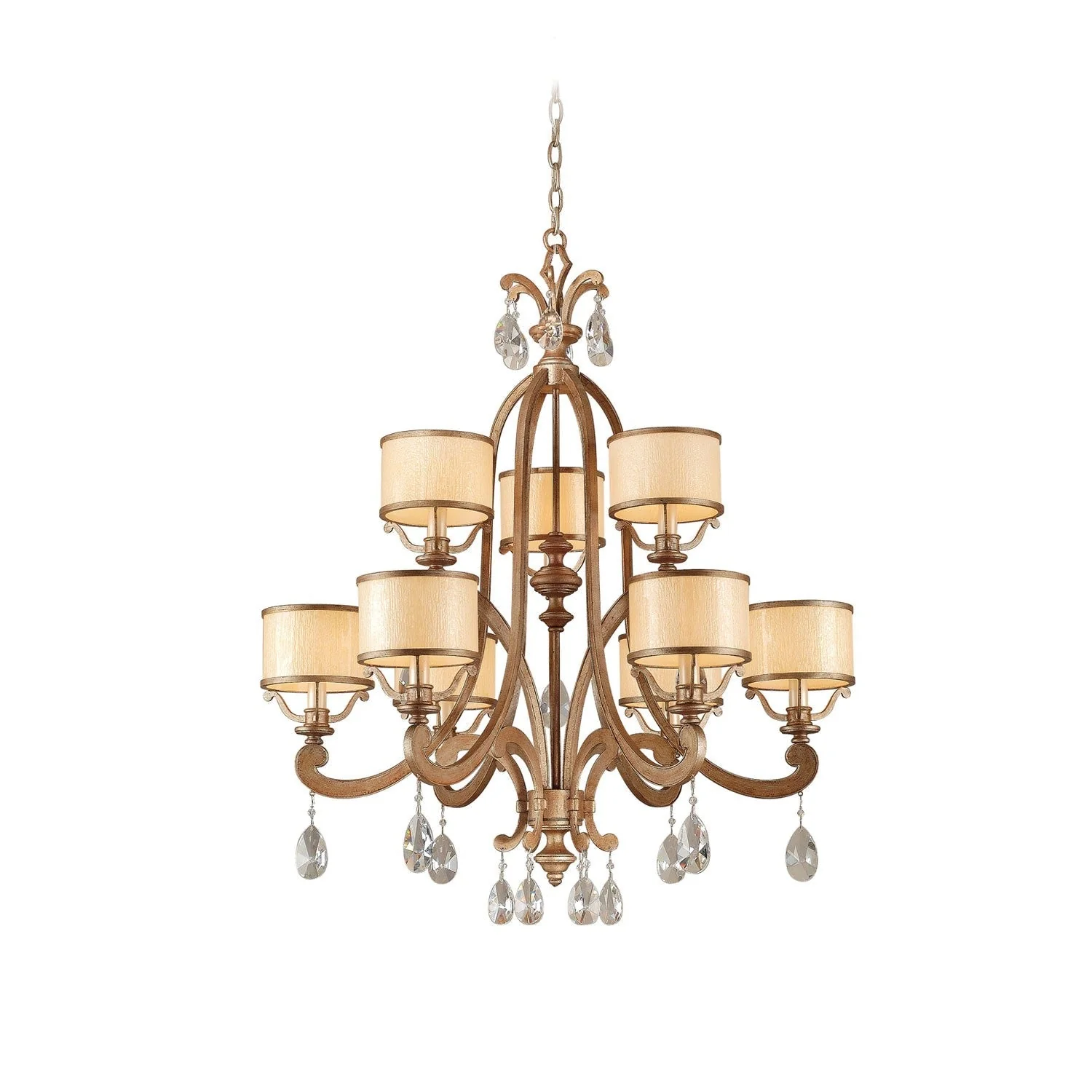 Roman Silver Nine-Light Chandelier - Image 1