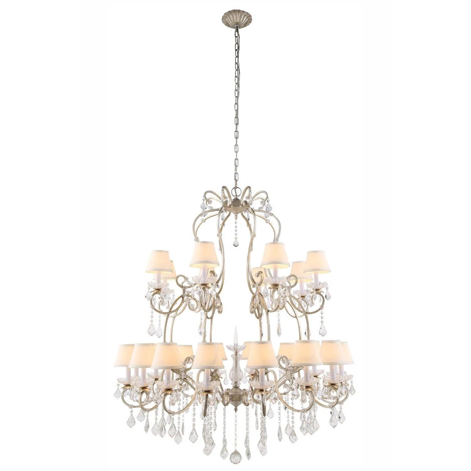 Silver Leaf 24-Light Chandelier - Image 1