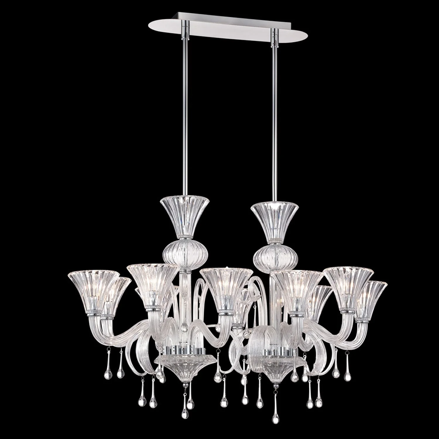 Gloria Chrome Ten-Light Chandelier - Image 1