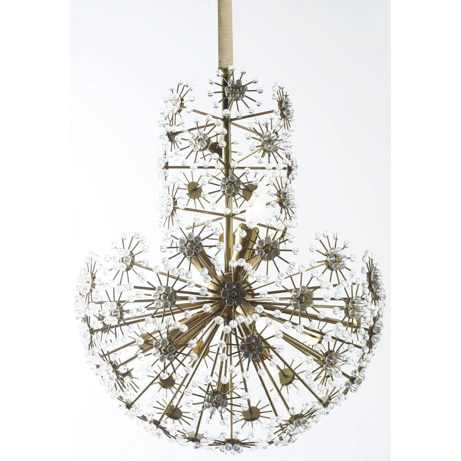 Maitland Smith Soft Brass Chandelier Crystal Beading MS50 - Image 1
