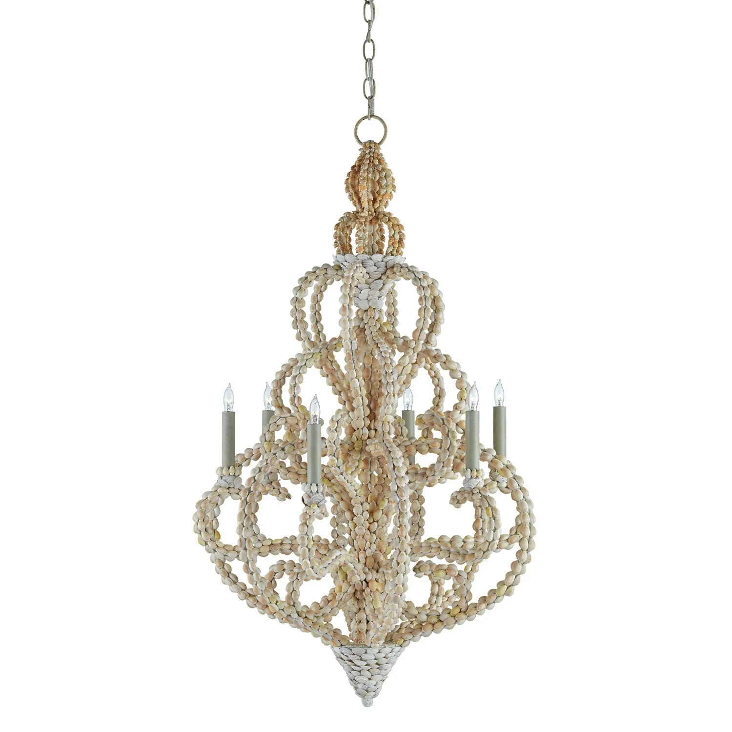 Natural Iron Six-Light Chandelier - Image 1