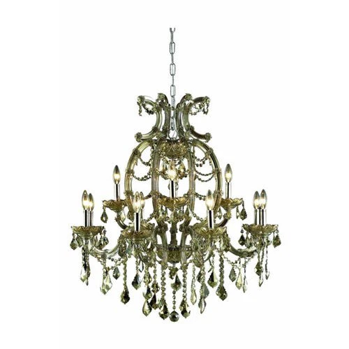 Maria Theresa Elegant Cut Crystal Gold 12 Light 35.5-in Chandelier - Image 1