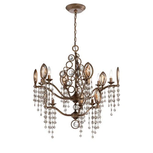 Capri Bronze Nine Light Chandelier - Image 1